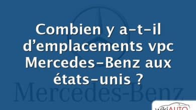 Combien y a-t-il d’emplacements vpc Mercedes-Benz aux états-unis ?